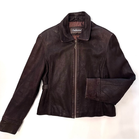 Oakwood Jackets & Blazers - Oakwood Classic Leather Suede Zip Moto Jacket Medium